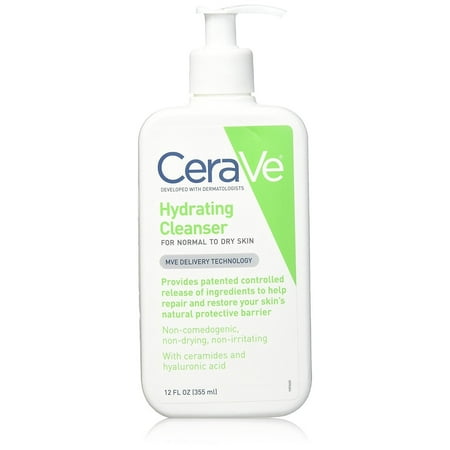 Hydrating Skin Cleanser - CeraVe Hydrating Facial Cleanser 12 oz for Daily Face Washing, Dry to Normal Skin