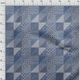 thumbnail image 4 of oneOone Silk Tabby Blue Fabric Mix Block Pattern Diy Clothing Quilting Fabric Print Fabric By Yard 42 Inch Wide, 4 of 4