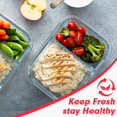 thumbnail image 6 of 10 Pack Glass Meal Prep Containers 2 Compartment Set, 30 OZ Airtight Glass Lunch Containers,  Storage Containers with , for Microwave, Oven, Freezer & Dishwasher Friendly,Red, 6 of 6