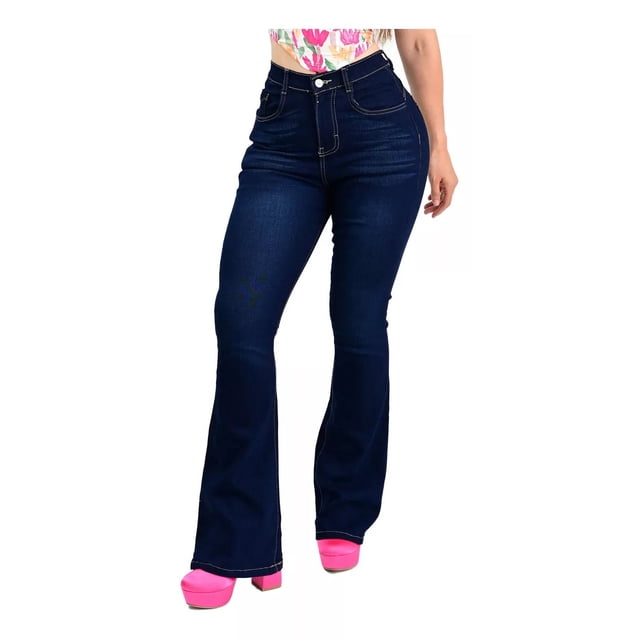 Pantalon Acampanado Colombiano De Dama Con Stretch Itzi 528