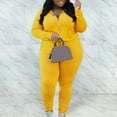 thumbnail image 5 of ZAZYULZ Women Long Sleeve Solid Color Hooded Sweatshirt And Pant Tracksuit Sport Suit Hooded Sport Suits Autumn Warm Hoodie Sweatshirts Coat And Long Pant Two Piece Sets(Yellow,Xxxxxl), 5 of 7