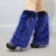 thumbnail image 5 of Women's Fuzzy Plush Leg Warmers Fashionable Warm Thermal Boot Toppers Covers for Winter Outfits and Costume Parties, 5 of 9
