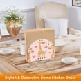 thumbnail image 5 of Qxltty Adorable Cartoon Giraffes Heart Pattern Acrylic Napkin Holder Set of 2 Transparent Dining Table Kitchen Cafeteria Home Decor 4.1x4.9x1.97in, 5 of 9