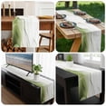 thumbnail image 6 of Marble Sage Green Table Runner 108 Inches Long, Gold White Modern Gradient Ocean Wavy Kitchen Coffee Dining Table Decoration for Home Party Birthday Wedding Home Decor 13x108 Inches, 6 of 8