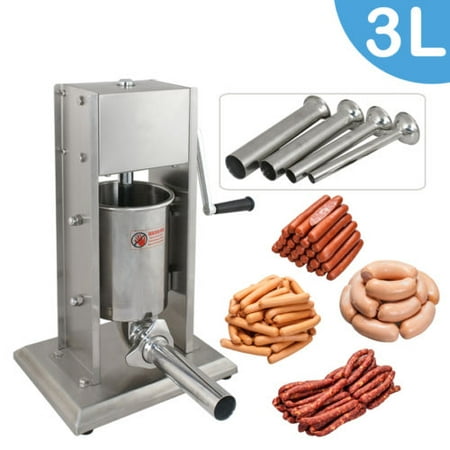 - Zeny 3L Vertical Commercial Sausage Stuffer 7LB Two Speed Stainless Steel Meat Press