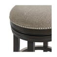 thumbnail image 3 of Alaterre Furniture Clara Swivel Backless Bar Height Wood Stool, Dark Brown and Beige, 3 of 5