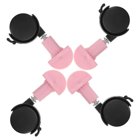 HONMEET Roues de Chariot Roues Pivotantes Loquet Rose Mobilité Animal de Compagnie Pcs