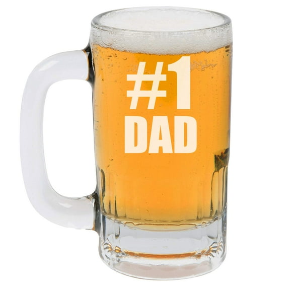 12oz Beer Mug Stein Glass #1 DAD