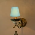 thumbnail image 1 of BESTYASH Pantalla De Tela Azul Para De Pared Y Colgante Con Vintage Para, 1 of 6
