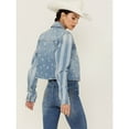 thumbnail image 3 of Shyanne Women's Stars And Stripes Print Cropped Frayed Hem Denim Jacket - SWSP22O62 XX-  US, 3 of 4