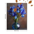 thumbnail image 3 of Blue Iris Floral Canvas Print Wall Art for Living Room Bedroom Dining Room Hallway Kitchen Decor, 3 of 8