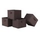 thumbnail image 1 of Capri Folding 4-Piece Fabric Basket Set Chocolate, 1 of 3
