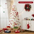 thumbnail image 1 of Costway 7 FT Pre-Lit Christmas Tree Fiber Optic Snow-Flocked with 270 Lights & Branch Tips, 1 of 10