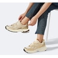 thumbnail image 6 of LUCKY STEP Chunky Fashion Mesh Sneakers Casual Running Walking Shoes,Gold/Beige,Womens, 6 of 10