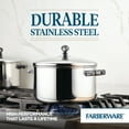 thumbnail image 6 of Farberware Classic Series 6 Quart Stainless Steel Stockpot with Lid, Induction Compatible, Metal Utensil and Dishwasher Safe, Stainless Steel, 6 of 8