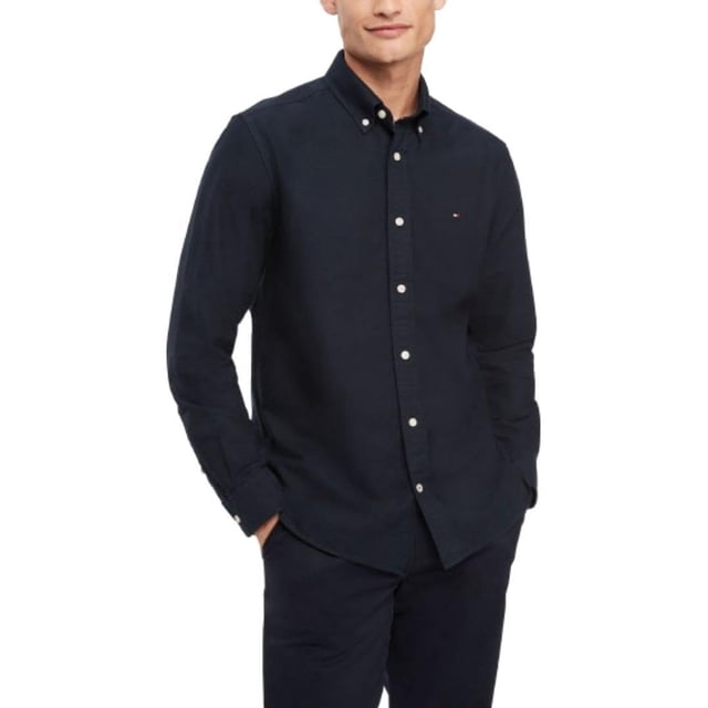 Camisa Tommy Hilfiger de manga larga Oxford Desert Sky para hombre