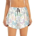 thumbnail image 2 of Goofa Colorful Butterfly Printed Women 2 in 1 Running Shorts,Quick Dry Athletic Workout Shorts,High Waisted Athletic Shorts with Liner Pockets-XX-Large, 2 of 9