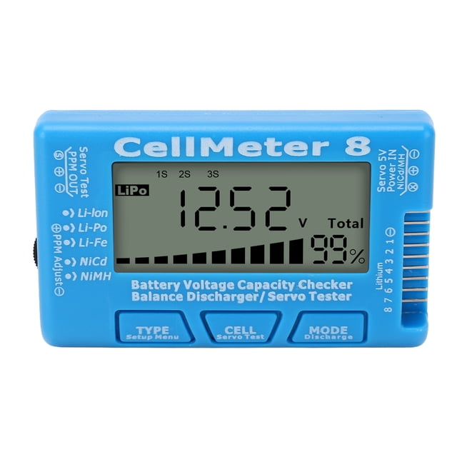 Detector de batería, comprobador de capacidad de batería digital, descargador de equilibrio de batería, comprobador de capacidad de batería, diseño fácil de usar
