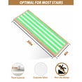 thumbnail image 6 of White Green Striped Stair Treads Non Slip for Steps Simple Stripes Background 15 Pcs Reusable Adhesive Stair Runner Mats for Dogs Elders Carpet Treads Rugs for Staircase 8x30 In, 6 of 7