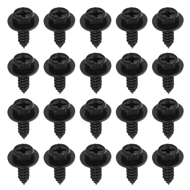 BALAHAPY 50Ud Tornillos De Metal Para Guardabarros Auto Color Negro Instalación Fácil Y Resistente