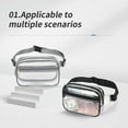 thumbnail image 2 of Clear Fanny Pack Stadium Approved - 2 Pack Clear Belt Bag for Women Men Plus Size Transparent Waist Bag Crossbody with Adjustable Strap for Concerts, Sports, Events, Festivals, Travel - Gray, 2 of 9
