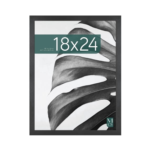 MCS Studio Gallery 18x24 Poster Frame Black Woodgrain, Vertical & Horizontal Wall Hanging Large Picture Frame for Photos, Posters & Art Prints (1-Pack)