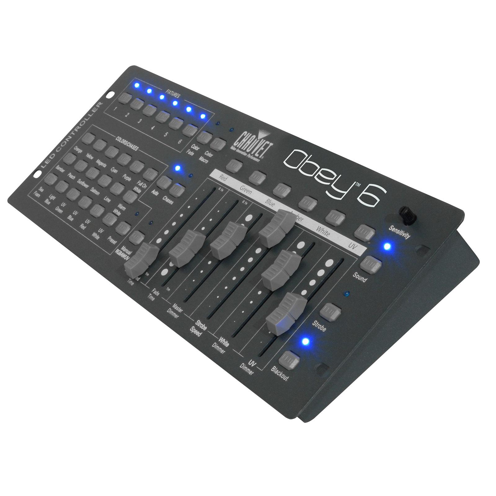 Chauvet Obey 6 DMX Controller & DMX Cables Bundle