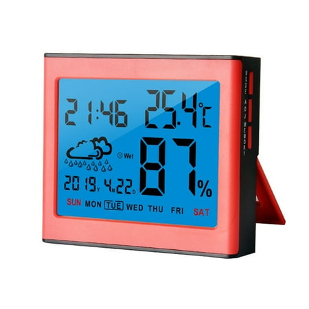 

ZYmall Humidity Meter Multifunctional Soft Backlight Mini High Accuracy Indoor Temperature Humidity Monitor for Home