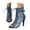 Blue, variant on XIMIN Women's Peep Toe Denim Stilettos Heels Sandals Heel Zipper Fashion Comfortable Lace-up Fish Mouth Fashion Sandals Evening Dress Party High Top Sandals