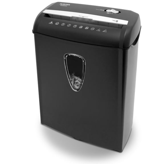 Aurora AU890XA 8-Sheet Crosscut Paper and Credit Card Shredder with Wastebasket