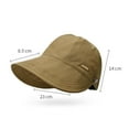 thumbnail image 3 of ievspot Outdoor Hat Sun Anti UV Wide Brim Adjustable Head Circumference Gardening Travel Sun Hat, 3 of 8