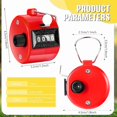 thumbnail image 2 of TOODOO 6 Pack Hand Tally Counter 4 Digit Mechanical Palm Clicker Plastic Hand Held Counter Clicker with Metal Finger Ring for School Golf Sports Events Office Stadium, 2 of 10