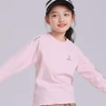 thumbnail image 2 of XUELUO Tween Boys Athletic Shirts Summer Quick Drying Solid Color Round Neck Long Sleeve Base Sports Tshirts Streetwear,Pink,11-12 Years, 2 of 7