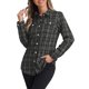 thumbnail image 4 of Chaquetas ligeras INSPIRE CHIC para mujeres con botones de cuadros de tweed, 4 of 6
