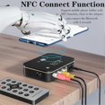 thumbnail image 3 of M8 Bluetooth 5.0 RCA Audio Receiver Transmitter APTXLL 3.5Mm AUX Music Wireless Adapter With Mic NFC For Car TV Speakers, 3 of 4