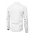 thumbnail image 3 of Camisa Slim Fit Cuello Mao Manga Larga Hombre Vestir Casual, 3 of 7