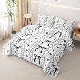 thumbnail image 3 of Erosebridal Princess Ribbon Bed Spread Queen for Girl, Cartoon White Black Queen Coverlet Set, 3 Pieces, 3 of 7