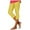 Yellow, variant on Capri Leggings for Women Summer Casual Elastic High Waist Wave Hem Workout Yoga Cropped Capris Pants
