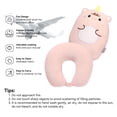 thumbnail image 3 of Almohada de viaje stocaggio Kids 2 en 1 con cuello deformable, unicornio rosa, 3 of 6