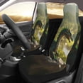thumbnail image 2 of Gaeub Deep Forest Stone Green Dragon 2Pack Full Set Car Seat Covers with Soft Padding Universal Auto Front Seats Protector and Cushion Mat, 2 of 7