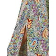 thumbnail image 5 of INSPIRE CHIC Women's Ruffle Short Sleeve V Neck Dress Boho Flowy Smocked Elastic Waist Casual Long Dress S Multicolor, 5 of 6