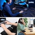 thumbnail image 7 of 2-Pack L-Shaped Desk Edge Pads, Ergonomic Elbow and Wrist Support Pads, Keyboard Wrist Rest and Armrest Protector for Desk, Black, 7 of 7