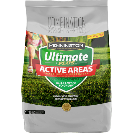 Pennington The Ultimate Plus Grass Seed and Fertilizer for Active Areas; 7 (Best Fertilizer For Planting Grass Seed)