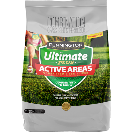 Pennington The Ultimate Plus Grass Seed and Fertilizer for Active Areas; 7 (Best Topsoil For Grass)