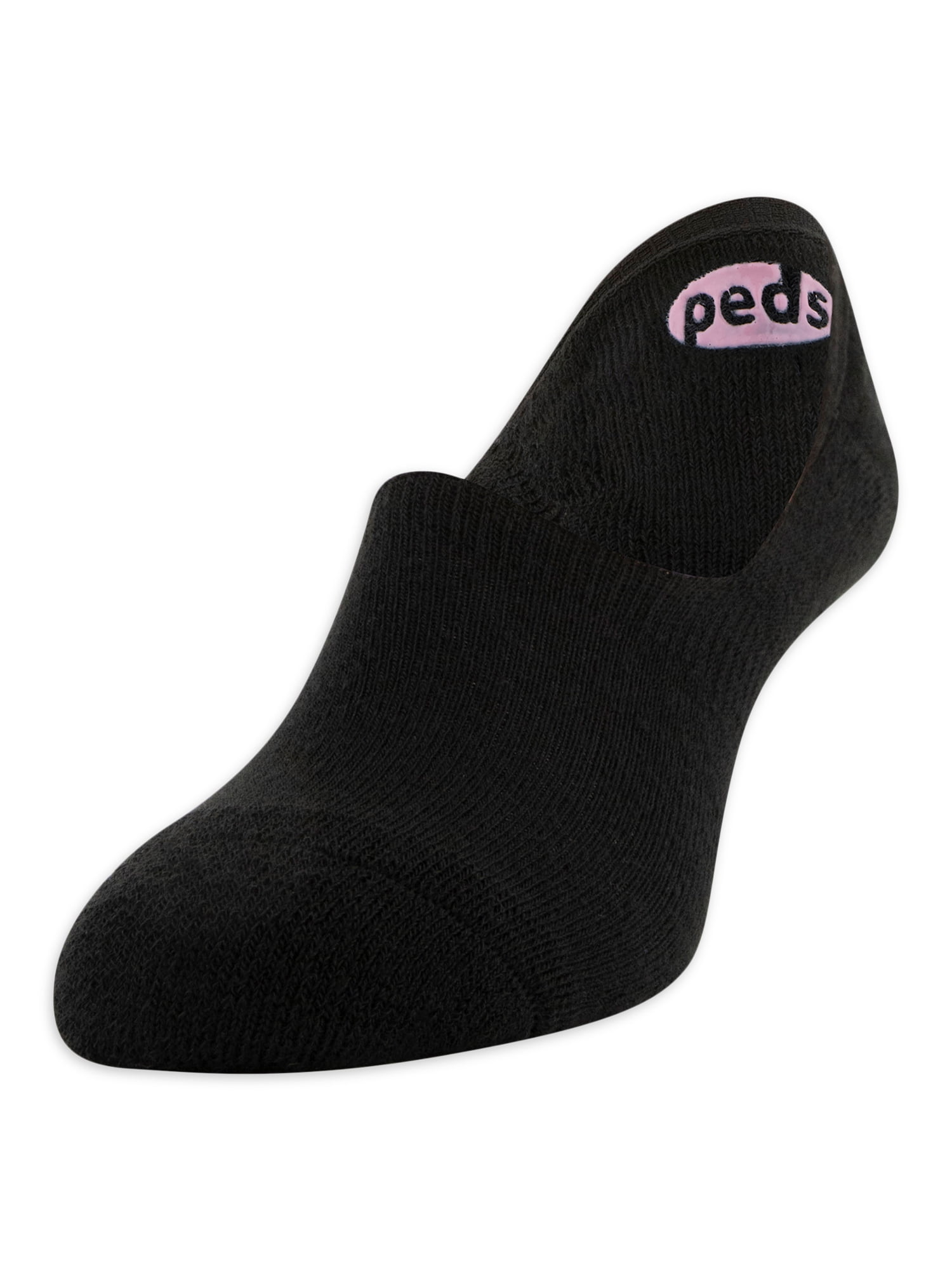 PEDS Women's Mid Cut Cushion Heel and Toe Liner Socks, 6 Pairs