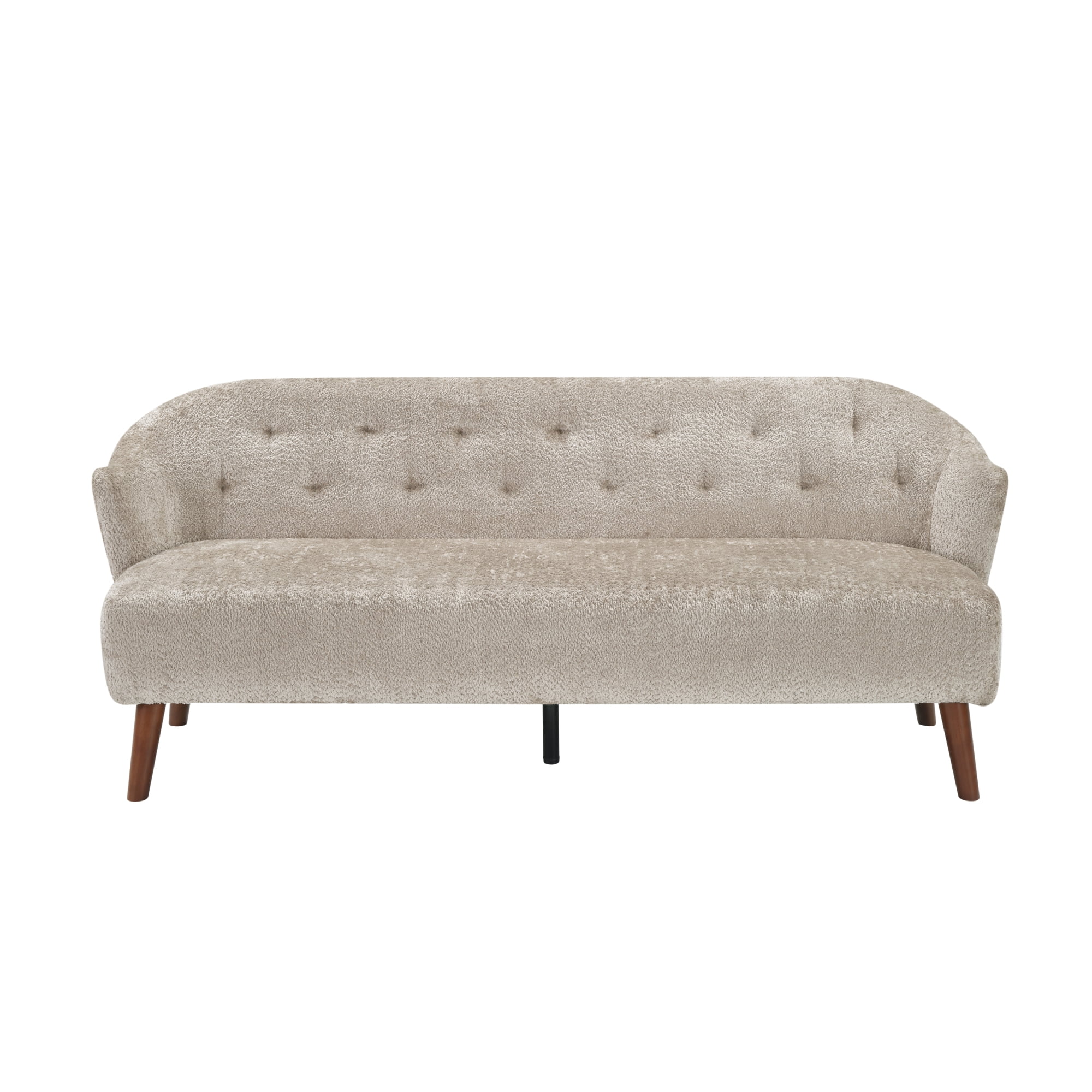 Leumius 73.6" 3-Seater Sofa, Modern Tufted Upholstered Couch Comfy Upholstered Sofa for Living Room, Apartment, Brown