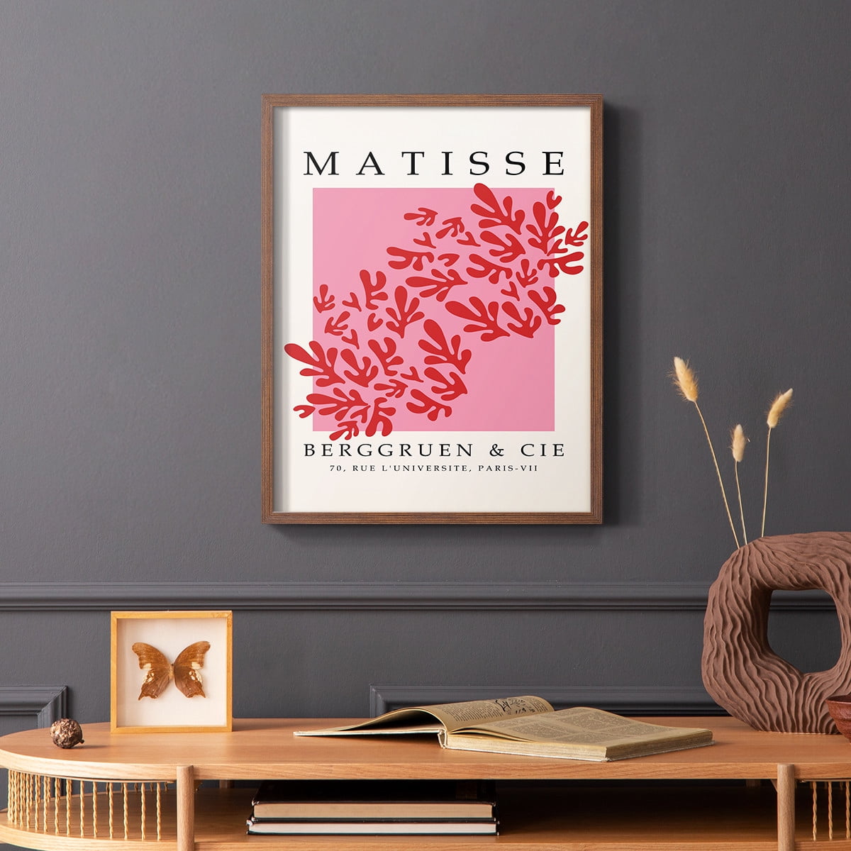 Matisse CCCXXII in Brown Solid Wood 22 x 28 Framed Print