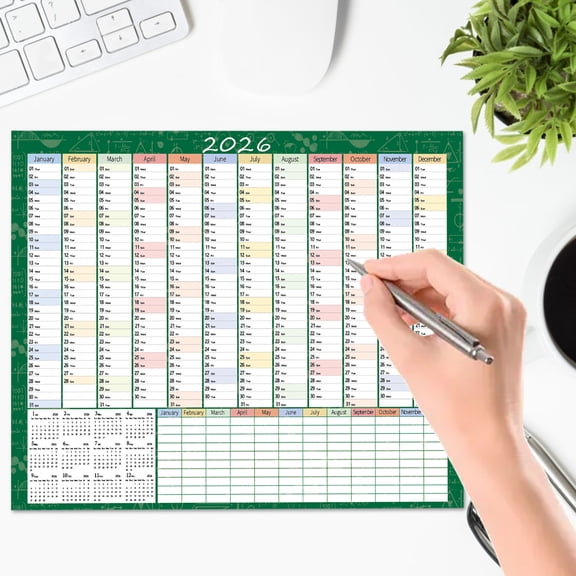2026 Wall Calendar and Desk Calendar, English Version Yearly Planner with Stickers, Creative Minimalist Design for Home Office School, Academic Monthly Schedule Organizer, Easy View Planning