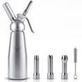 thumbnail image 3 of M Buder Whipped Cream Dispenser, Whip Cream Maker 500mL for Desserts Gourmet Cream Whipper with 3 Decorating Nozzles, Cleaning Brush, Silver, 3 of 9