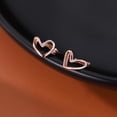 thumbnail image 4 of Solid 925 Sterling Silver Love Heart Hoop Earrings for Women Teens Heart Hoop Earrings Love Huggie, 4 of 14